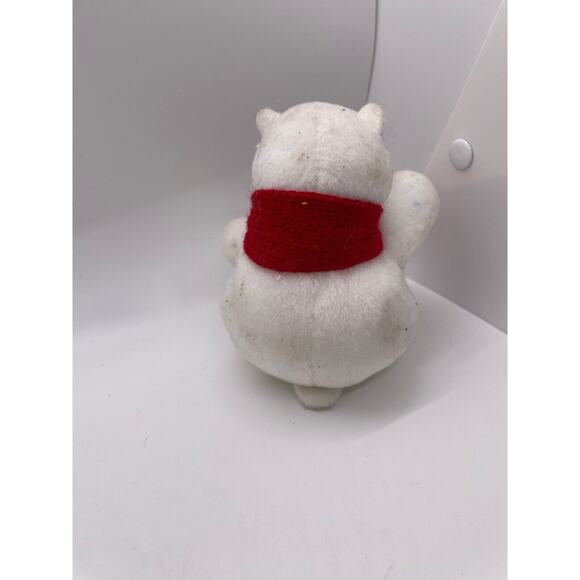 Coca Cola Polar Bear 4" White Plush Stuffed Animal With Scarf - Picture 3 of 4